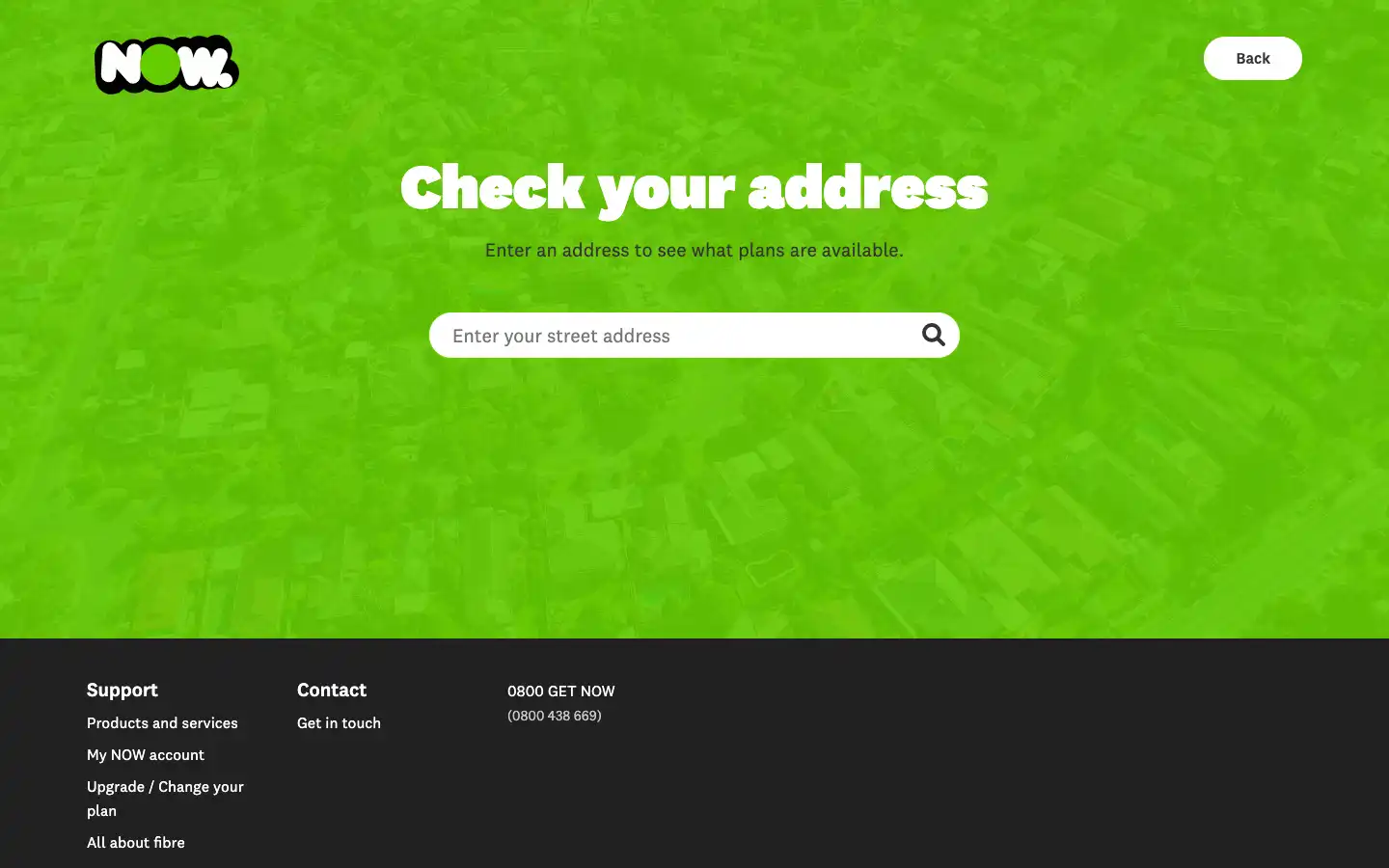 The Check your address tool from the site