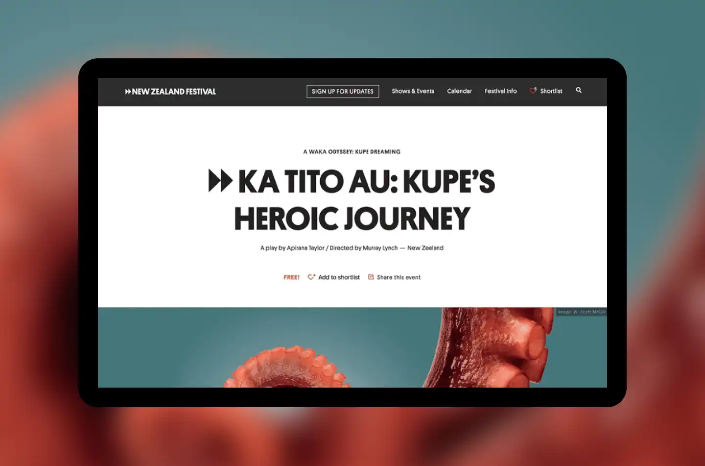 An NZ Festival event page