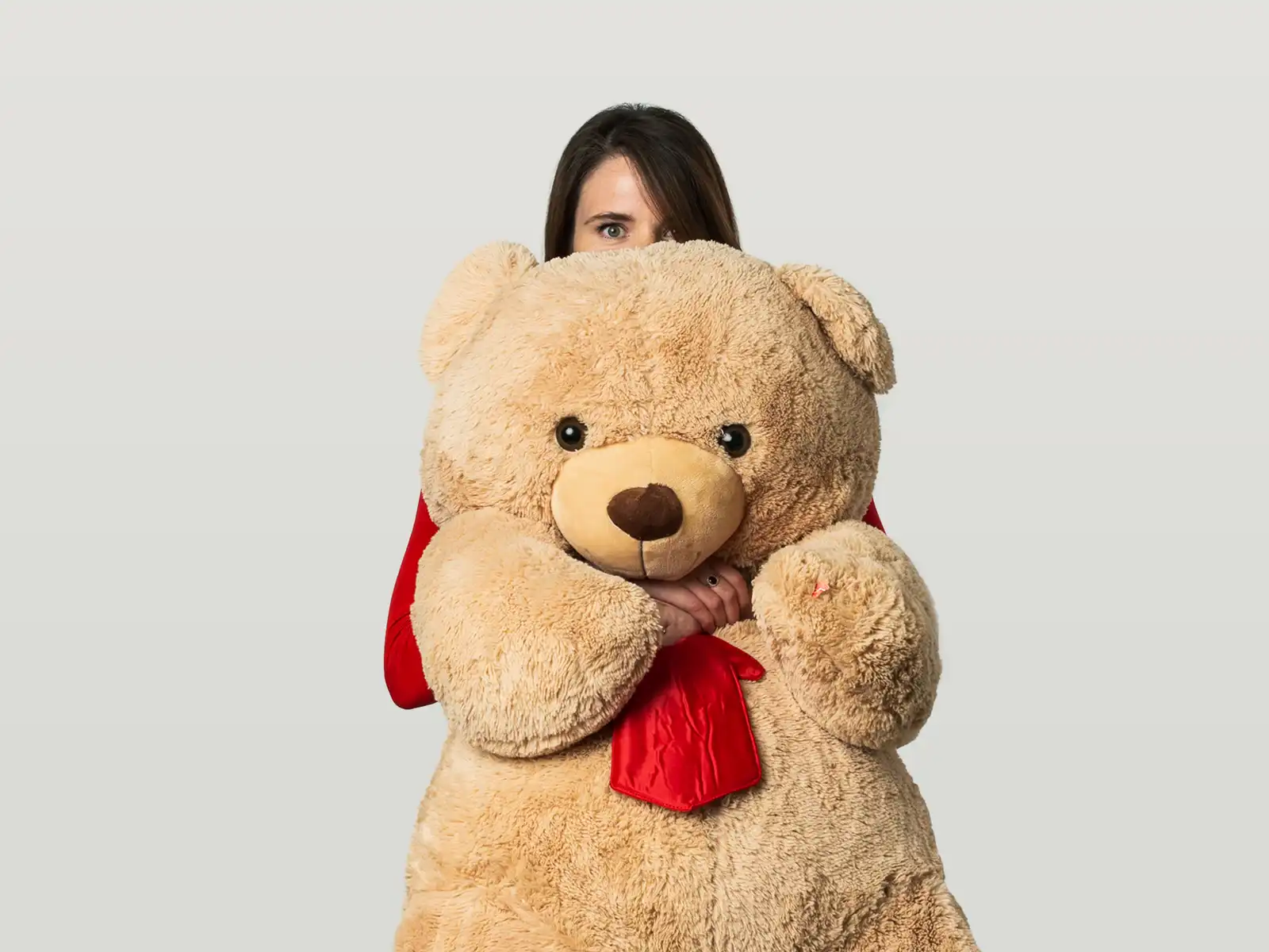 Lauren with a huge teddy